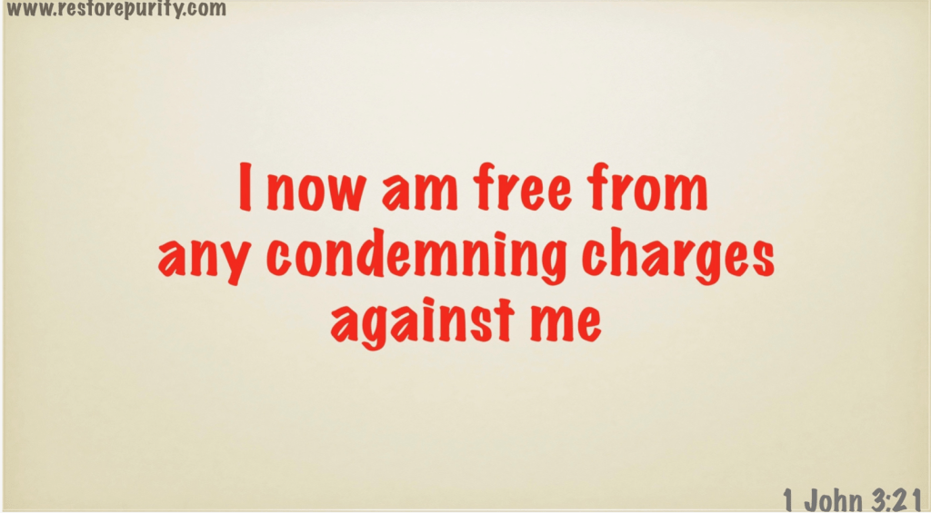 I now am free from any condemning charges against me